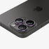 AGL07163 - iPhone 15 Pro / 15 Pro Max Optik Pro Lens Protector in natural titanium showing the device